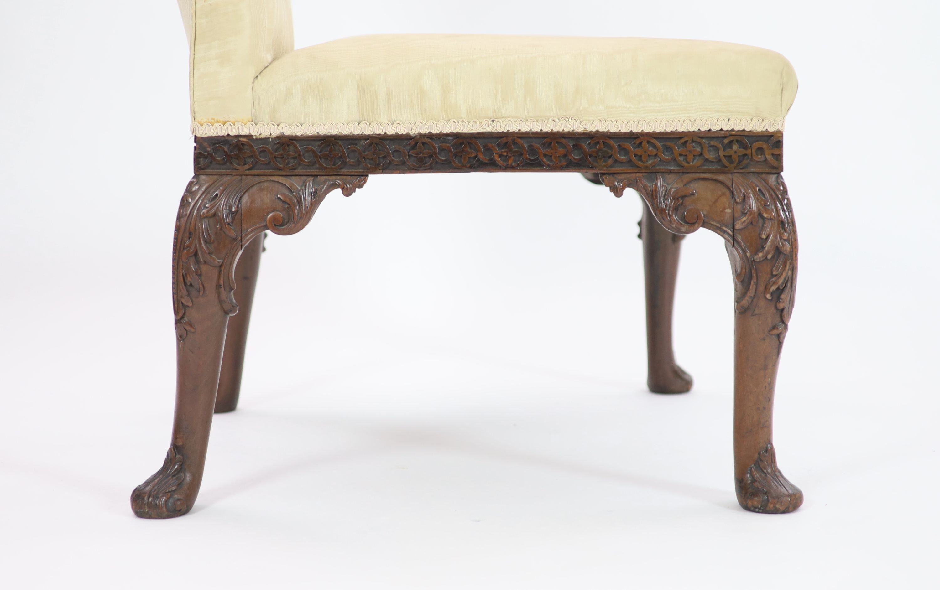 A George II mahogany side chair W.65cm D.65cm H.95cm